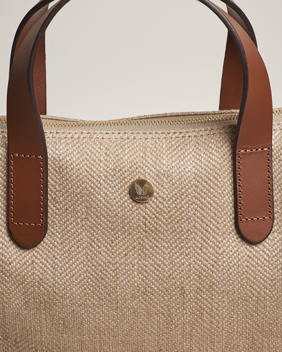 Herr | Mismo M/S Shopper Grand Herringbone/Cuoio | Mismo | M/S Shopper Grand Herringbone/Cuoio