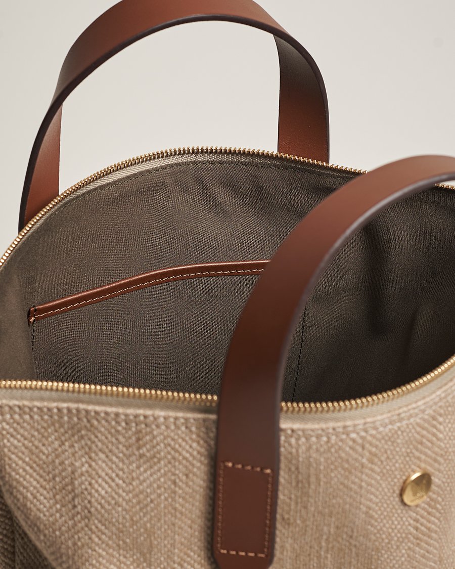 Herr | Mismo M/S Shopper Grand Herringbone/Cuoio | Mismo | M/S Shopper Grand Herringbone/Cuoio