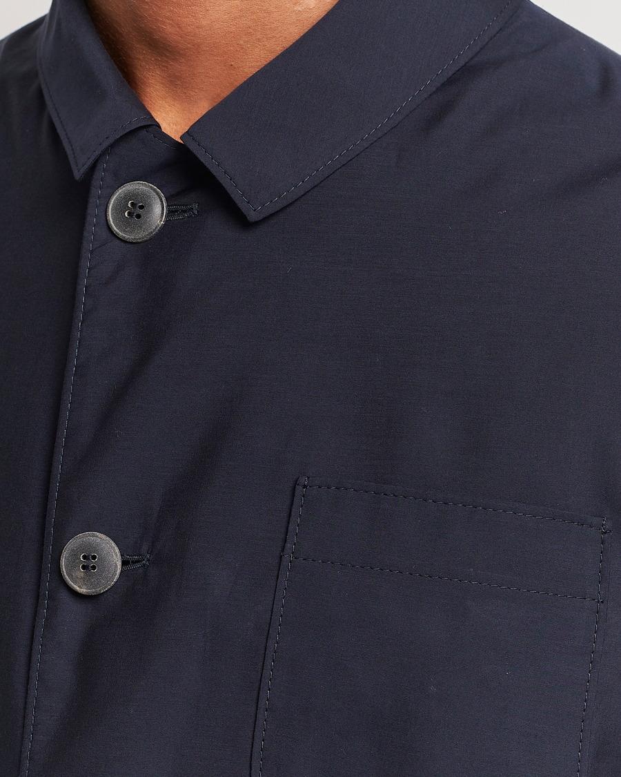 Herr | Jackor | Giorgio Armani | Lightweight Silk Blend Chore Jacket Navy