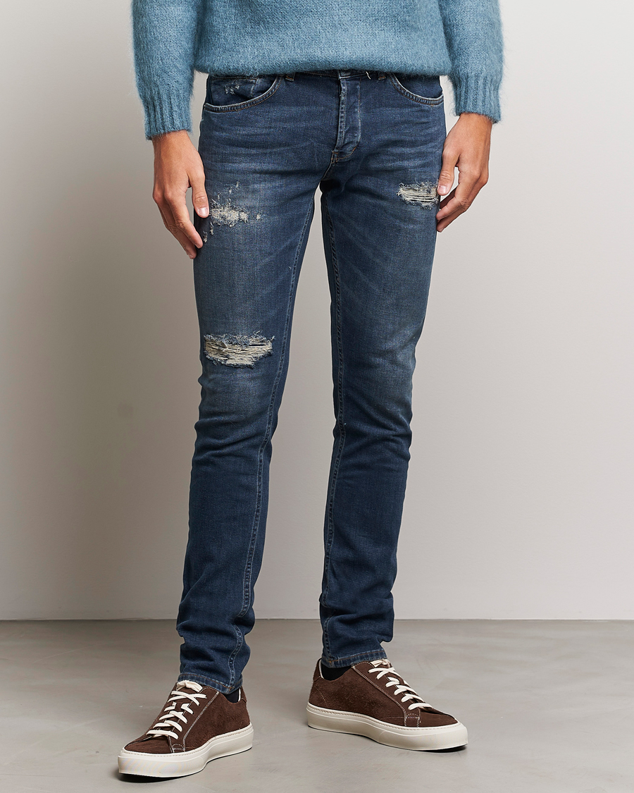 Herr | Jeans | Dondup | George Destroyed Jeans Dark Blue