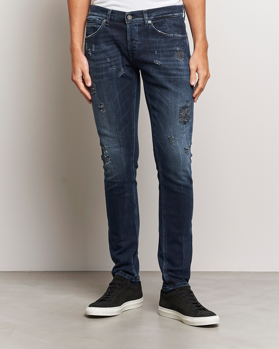 Herr | Jeans | Dondup | George Destroyed Jeans Blue Black