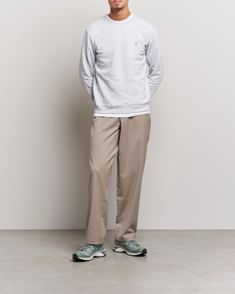 Herr | Tröjor | Dondup | Logo Crew Neck Sweatshirt Light Grey