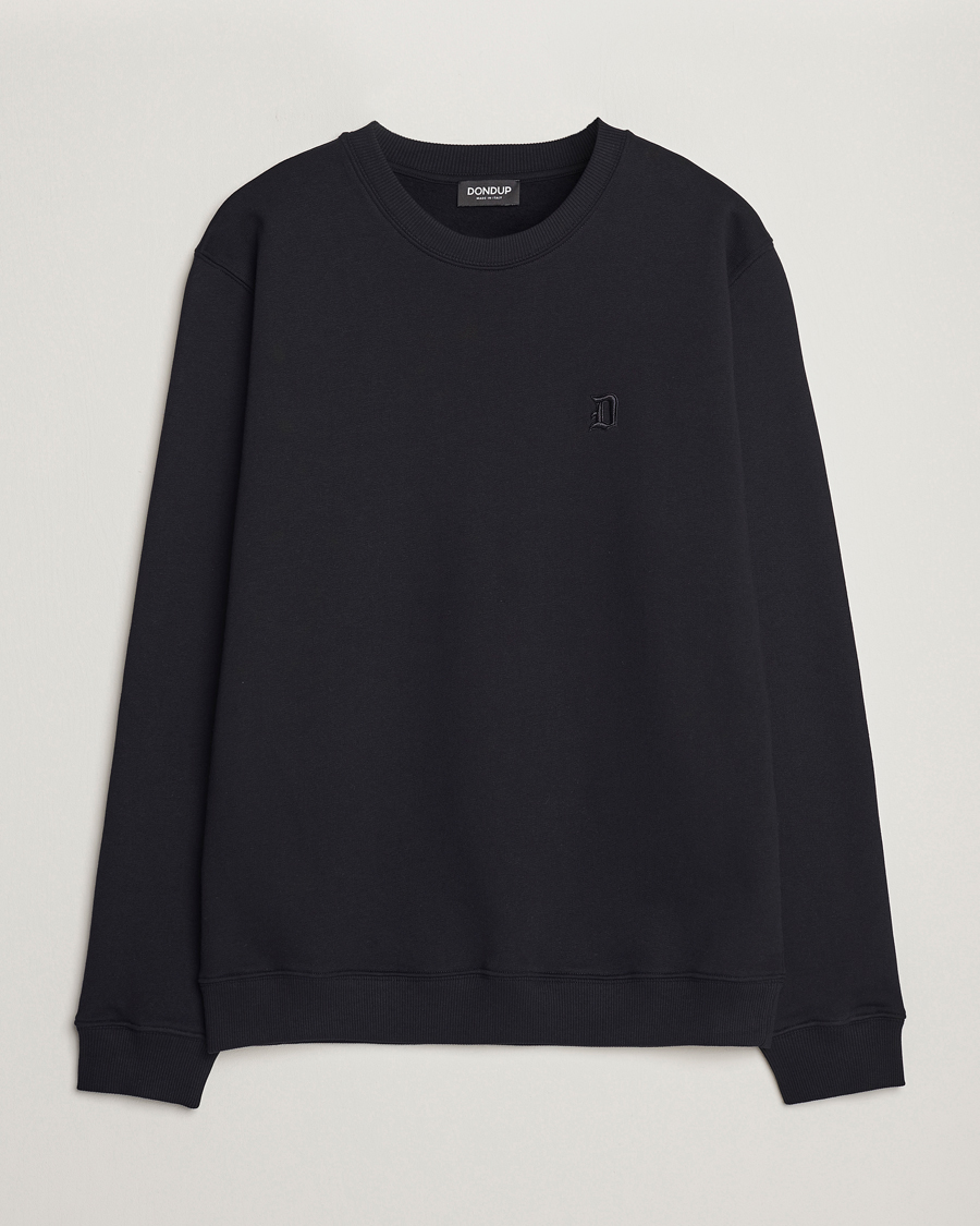 Herr | Tröjor | Dondup | Logo Crew Neck Sweatshirt Black