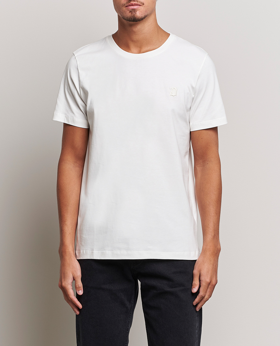 Herr |  | Dondup | Logo Crew Neck T-Shirt Off White