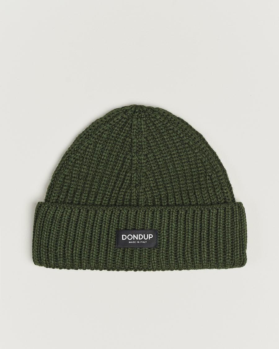 Herr | Dondup Ribbed Beanie Olive Green | Dondup | Ribbed Beanie Olive Green