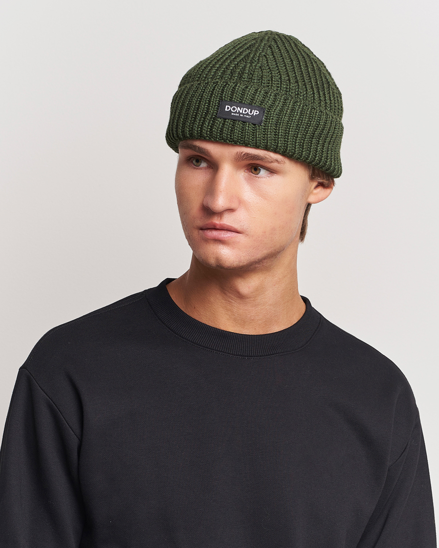 Herr | Dondup Ribbed Beanie Olive Green | Dondup | Ribbed Beanie Olive Green
