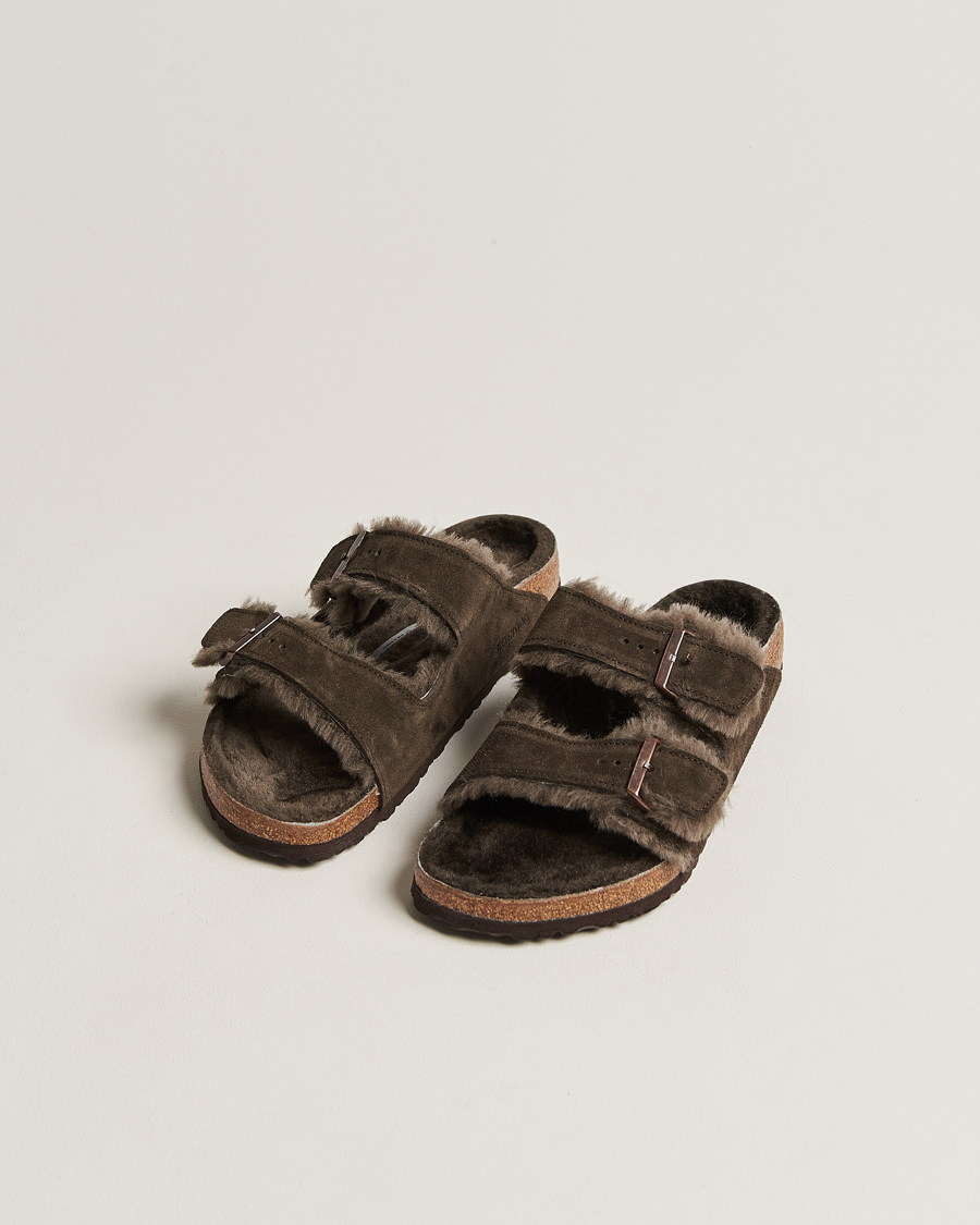 Herr | Skor | BIRKENSTOCK | Arizona Classic Footbed Shearling Mocha Suede