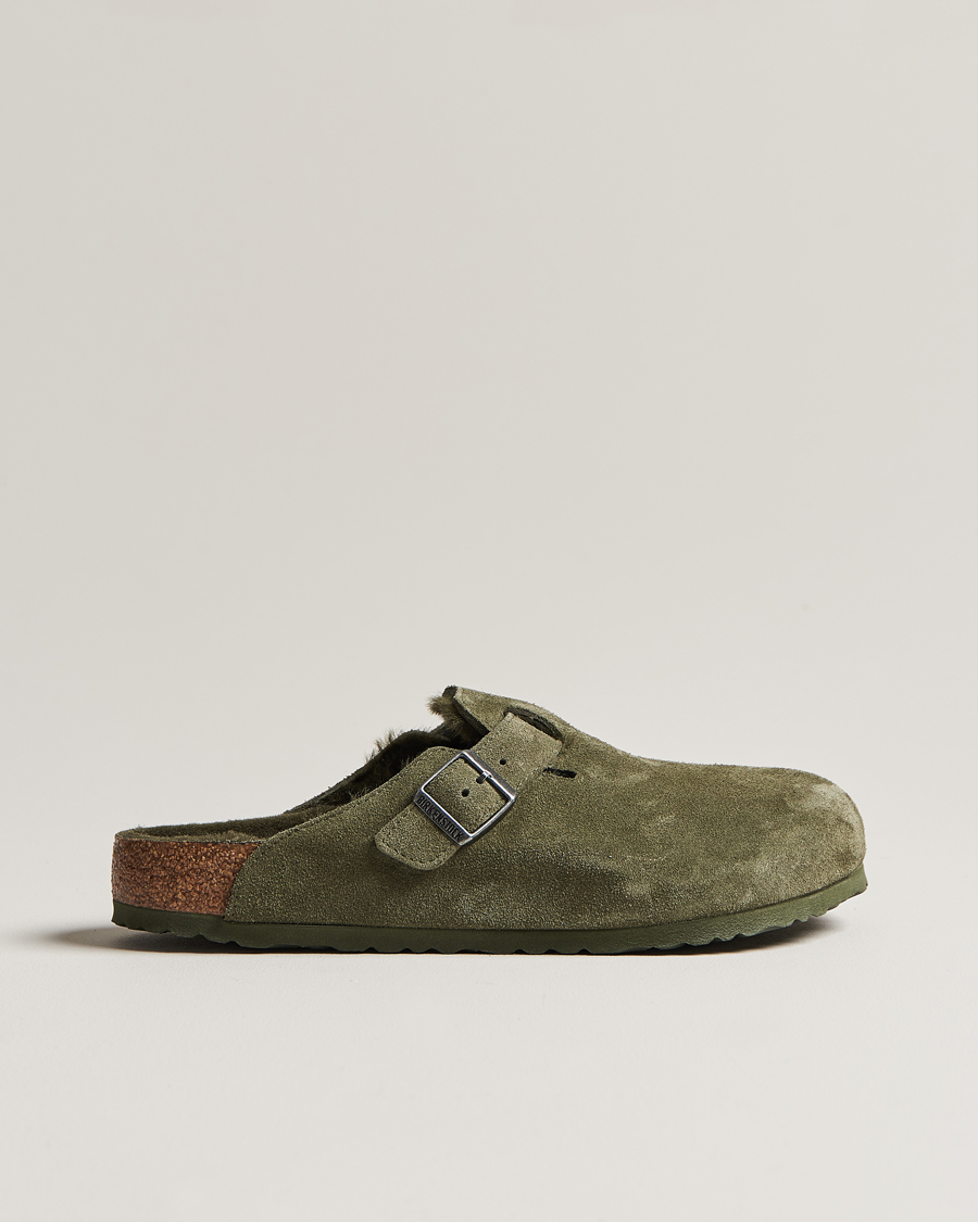 Herr | BIRKENSTOCK Boston Shearling Thyme Suede | BIRKENSTOCK | Boston Shearling Thyme Suede