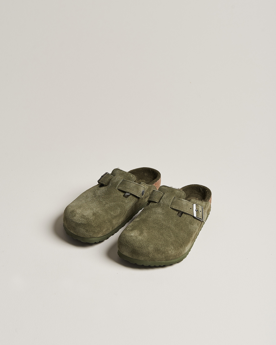 Herr | BIRKENSTOCK Boston Shearling Thyme Suede | BIRKENSTOCK | Boston Shearling Thyme Suede