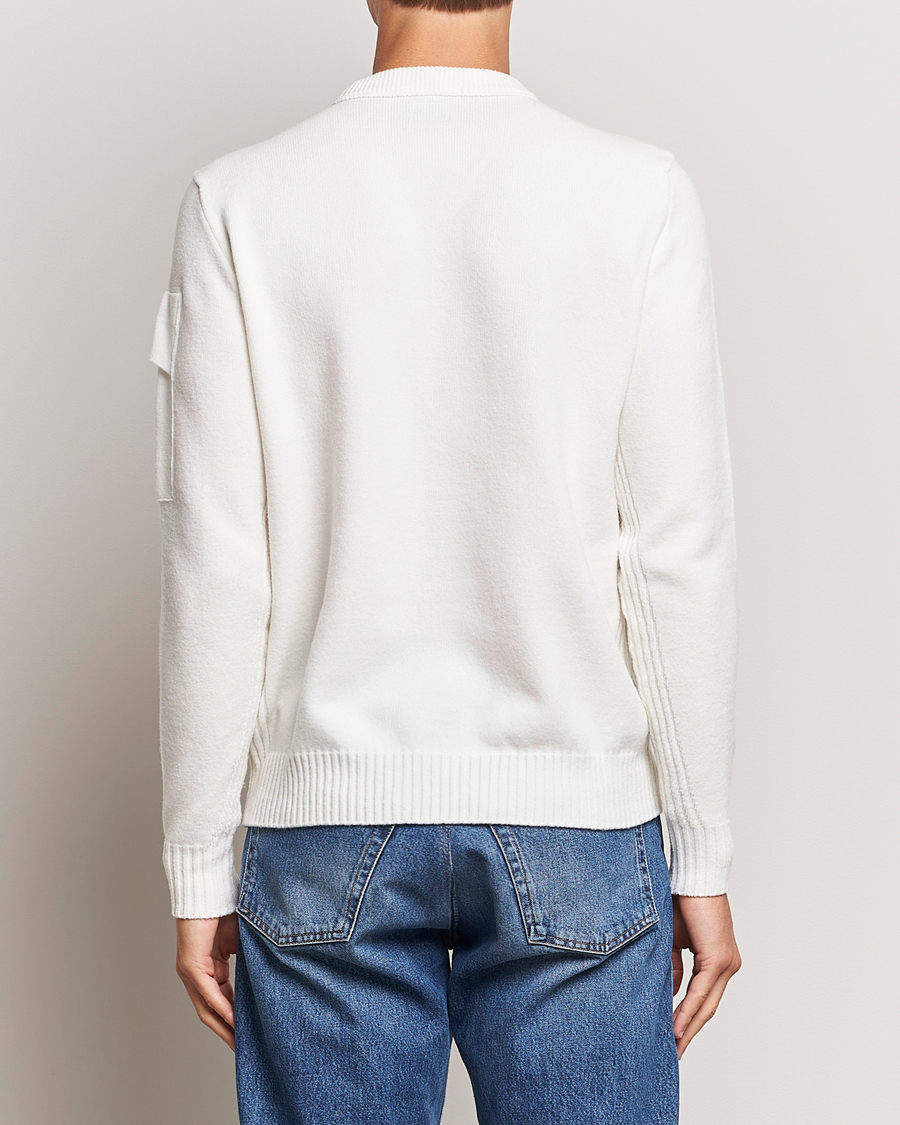 Herr | Tröjor | C.P. Company | Metropolis Knitted Wool Crew Neck White