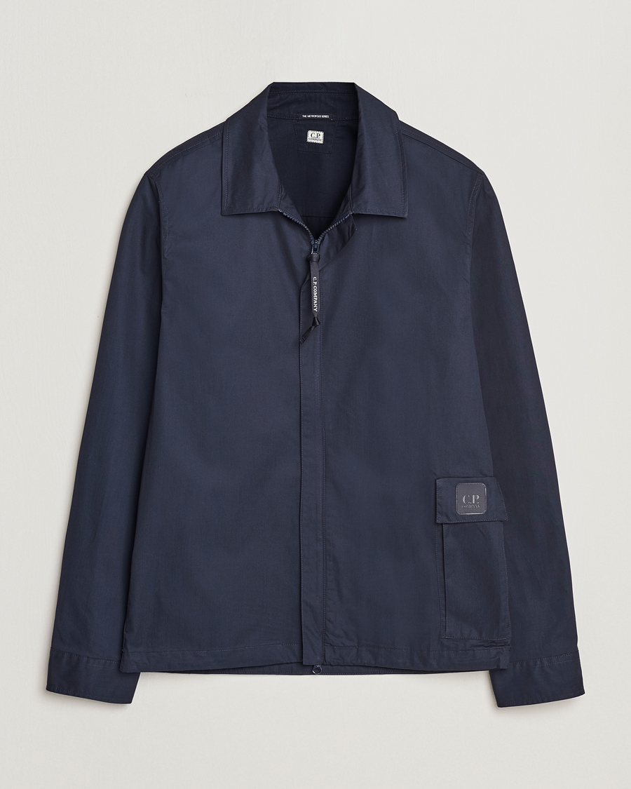 Herr | Skjortor | C.P. Company | Metropolis Gabardine PD Overshirt Navy