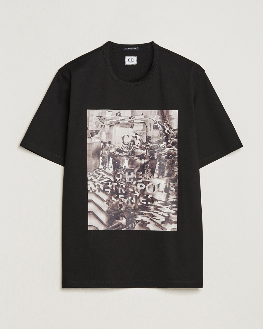 Herr | T-Shirts | C.P. Company | Metropolis Mercerized Jersey Logo T-Shirts Black