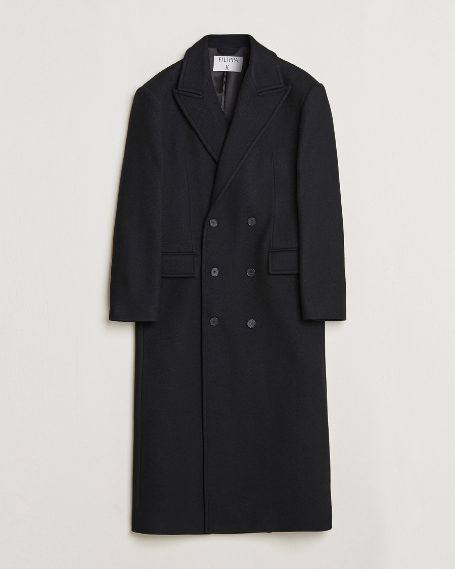 Herr | Jackor | Filippa K | Double Breasted Wool Coat Black