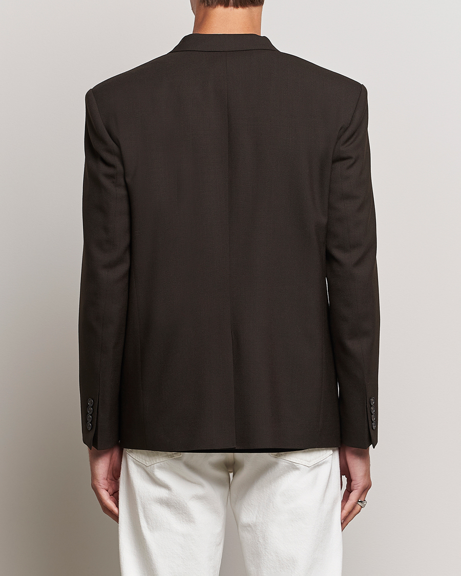 Herr | Kavajer | Filippa K | Boxy Wool Double Breasted Blazer Dark Chocolate