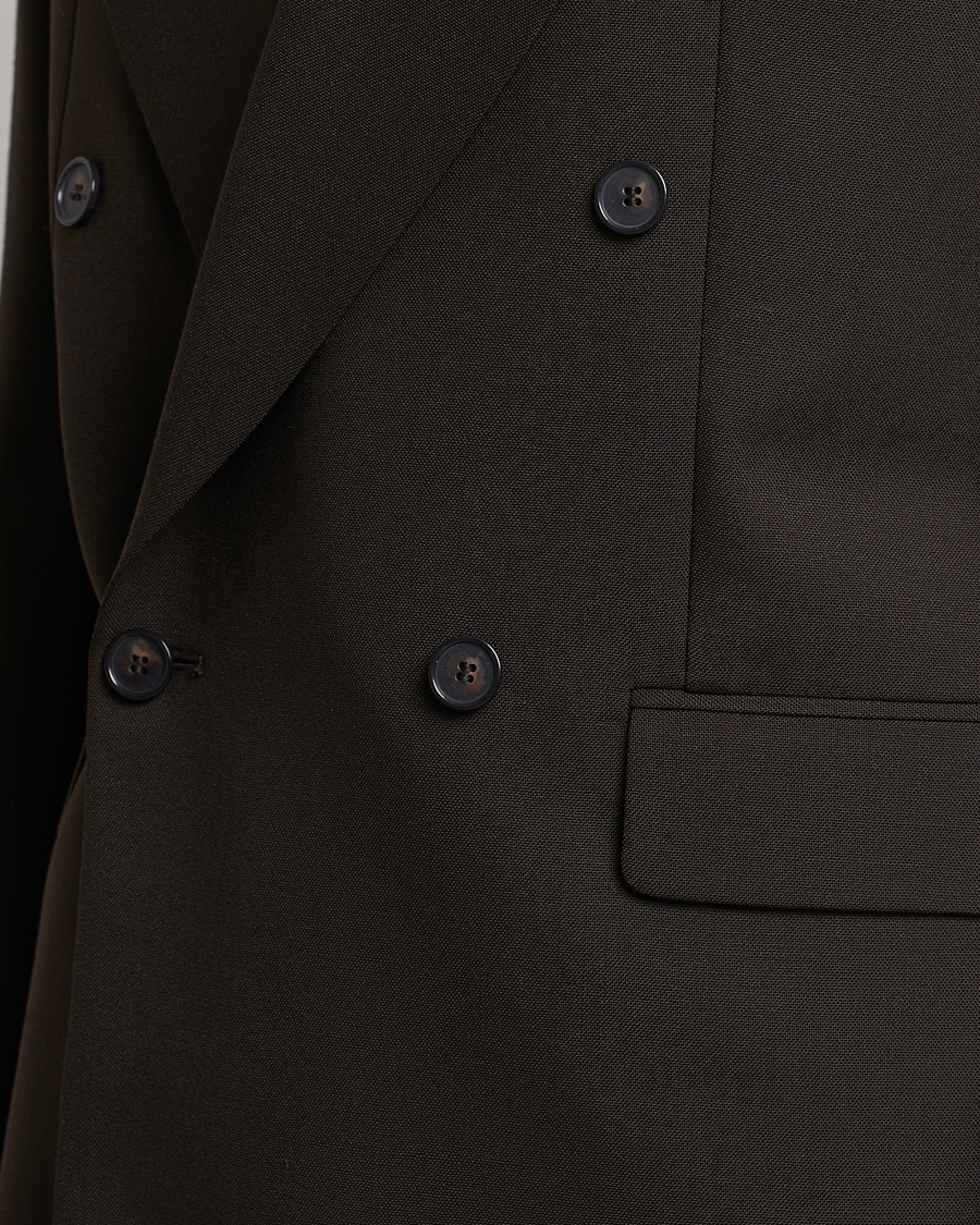 Herr | Kavajer | Filippa K | Boxy Wool Double Breasted Blazer Dark Chocolate
