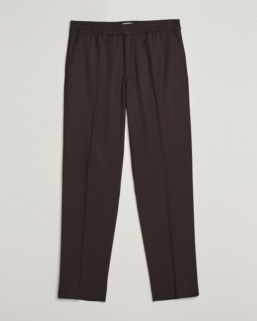 Herr | Byxor | Filippa K | Relaxed Terry Wool Trousers Dark Brown