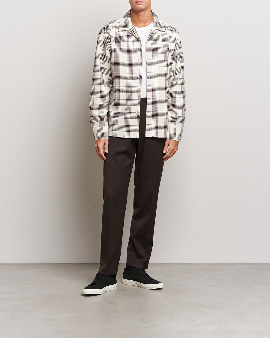 Herr | Byxor | Filippa K | Relaxed Terry Wool Trousers Dark Brown