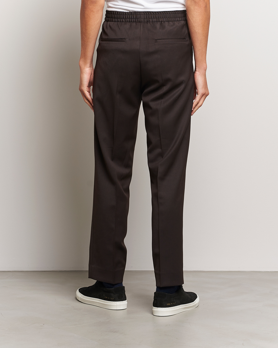 Herr | Byxor | Filippa K | Relaxed Terry Wool Trousers Dark Brown
