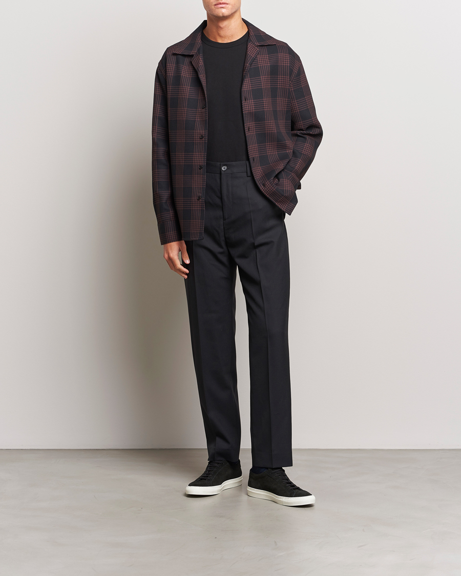 Herr | Skjortor | Filippa K | Waffle Checked Resort Shirt Dark Chocolate/Black