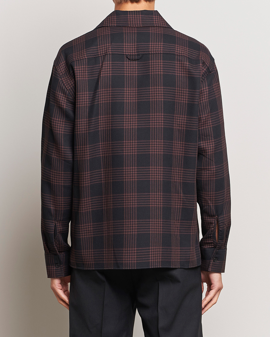 Herr | Skjortor | Filippa K | Waffle Checked Resort Shirt Dark Chocolate/Black