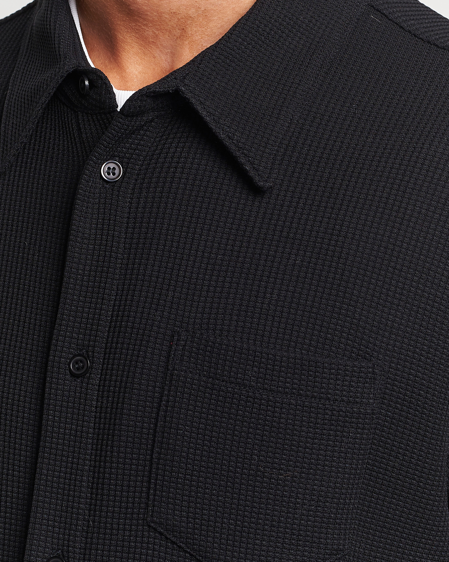 Herr | Skjortor | Filippa K | Waffle Jersey Shirt Black