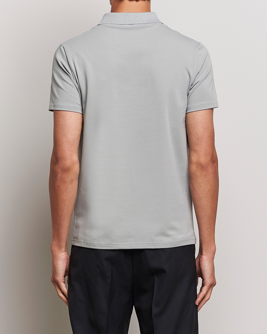 Herr | Pikéer | Filippa K | Soft Lycra Polo T-Shirt Feather Grey
