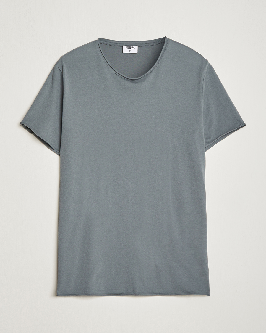 Herr | T-Shirts | Filippa K | Roll Neck T-Shirt Smoke Green