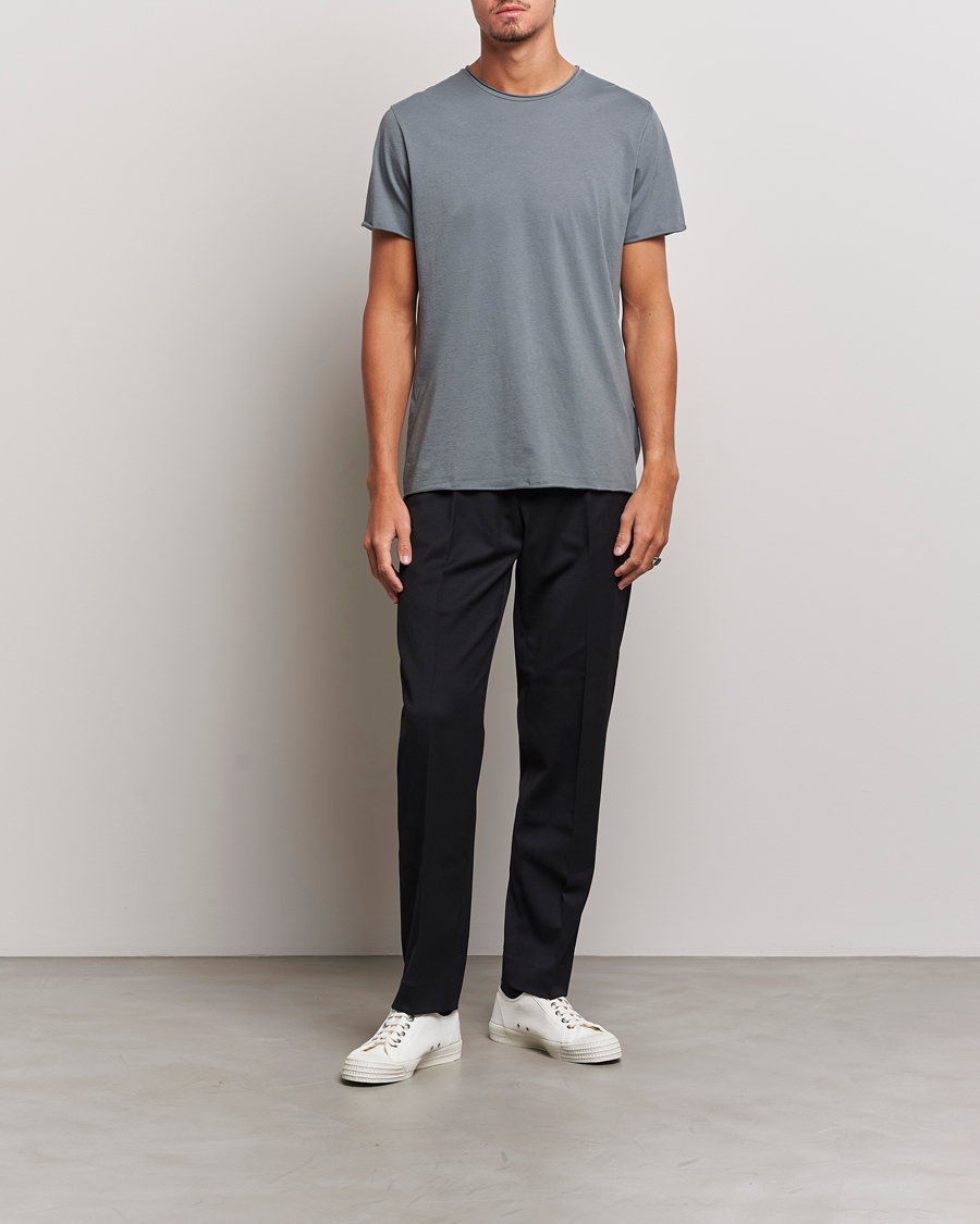 Herr | T-Shirts | Filippa K | Roll Neck T-Shirt Smoke Green