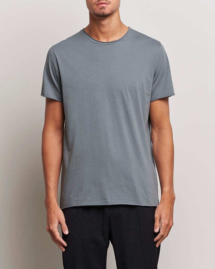 Herr | T-Shirts | Filippa K | Roll Neck T-Shirt Smoke Green