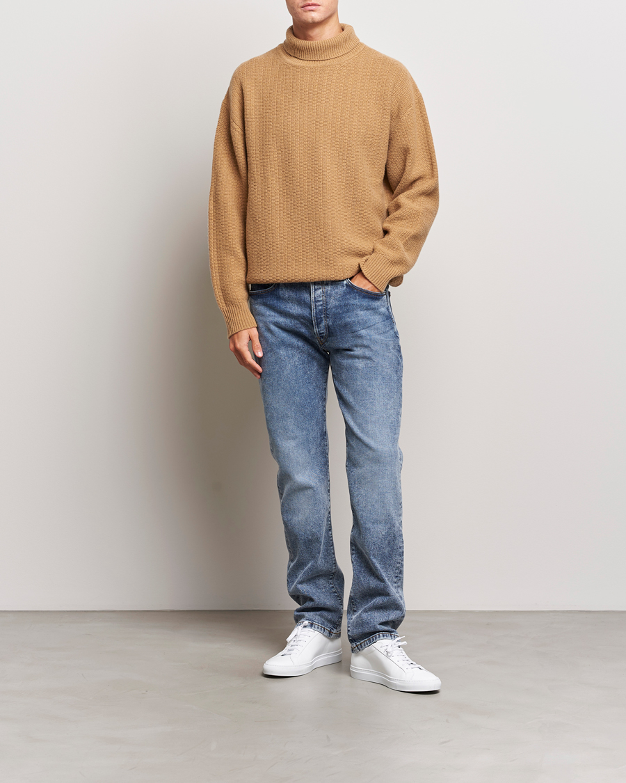 Herr | Tröjor | Filippa K | Wool Structured Polo Camel