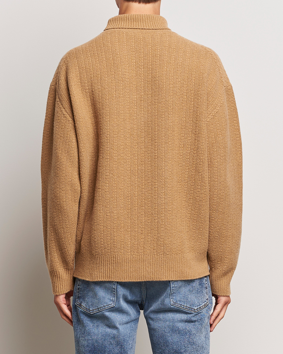 Herr | Tröjor | Filippa K | Wool Structured Polo Camel