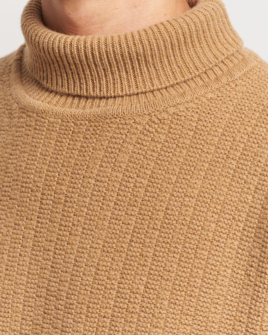Herr | Tröjor | Filippa K | Wool Structured Polo Camel