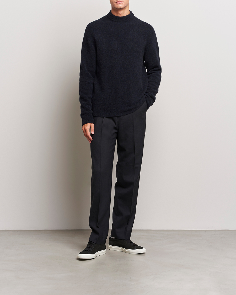 Herr | Tröjor | Filippa K | Johannes Yak Knitted Sweater Dark Navy