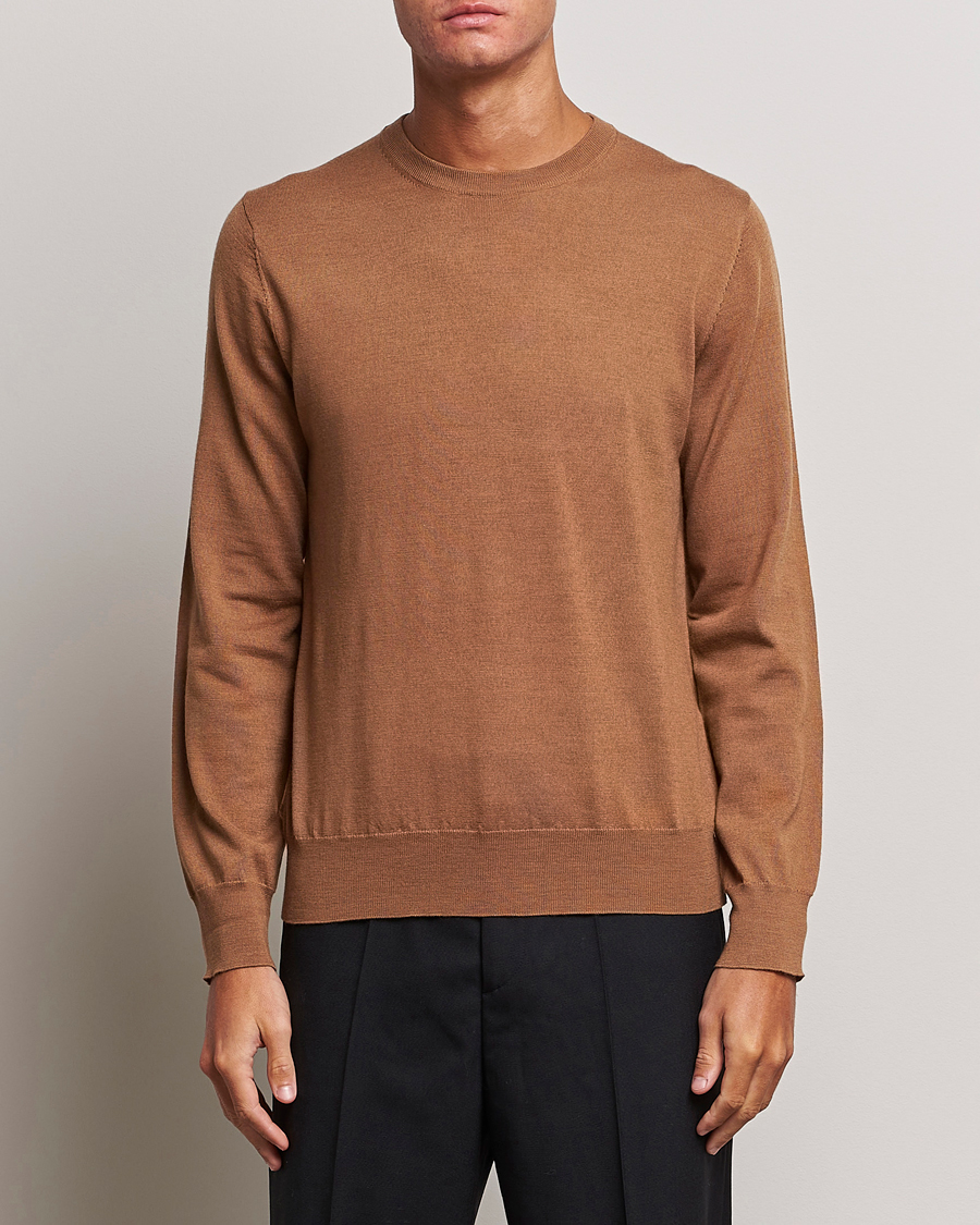 Herr | Tröjor | Filippa K | Merino Round Neck Sweater Camel