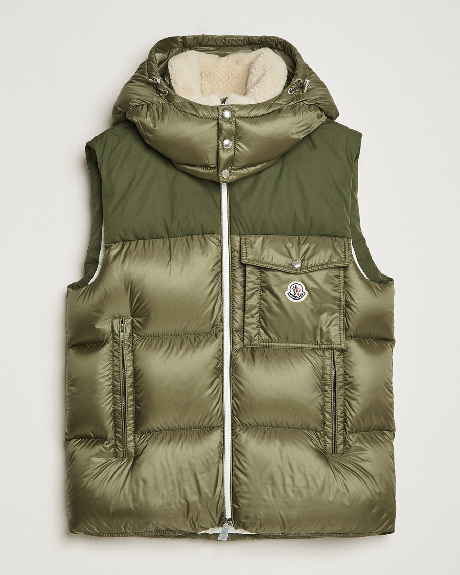 Herr | Jackor | Moncler | Oust Shearling Down Vest Olive