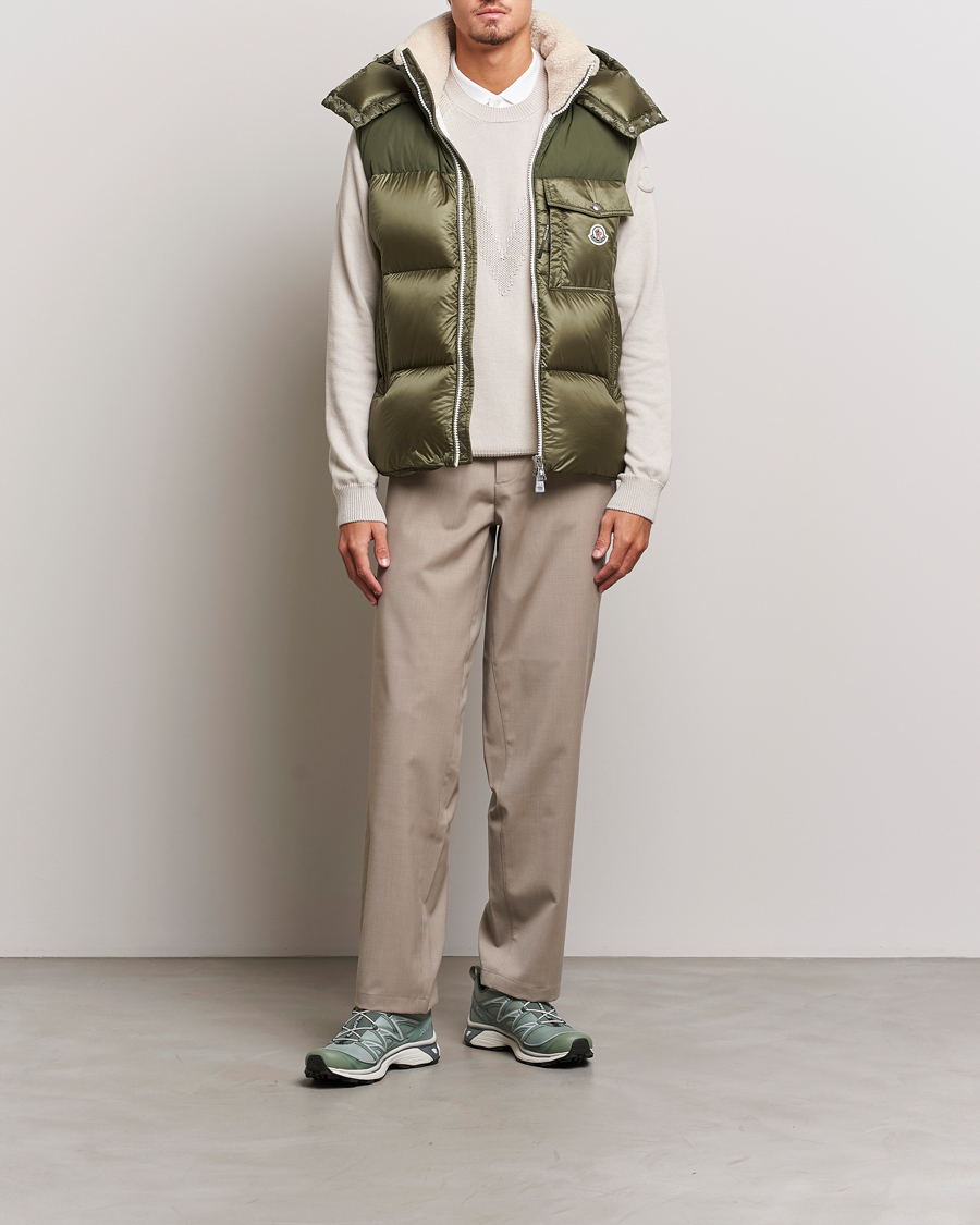 Herr | Jackor | Moncler | Oust Shearling Down Vest Olive