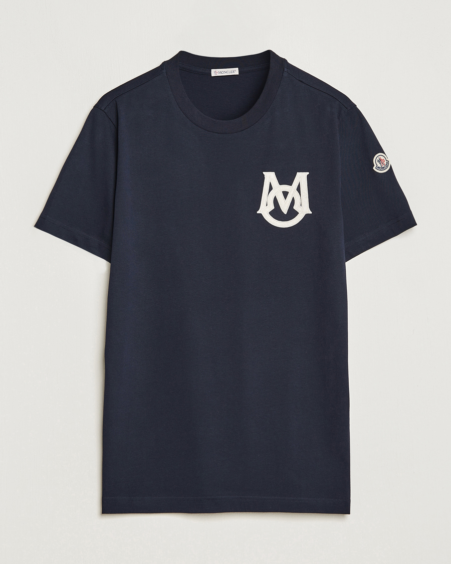 Herr | T-Shirts | Moncler | Embossed Logo T-Shirt Navy