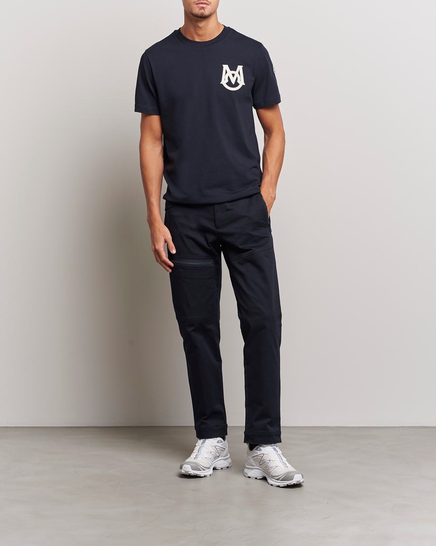 Herr | T-Shirts | Moncler | Embossed Logo T-Shirt Navy