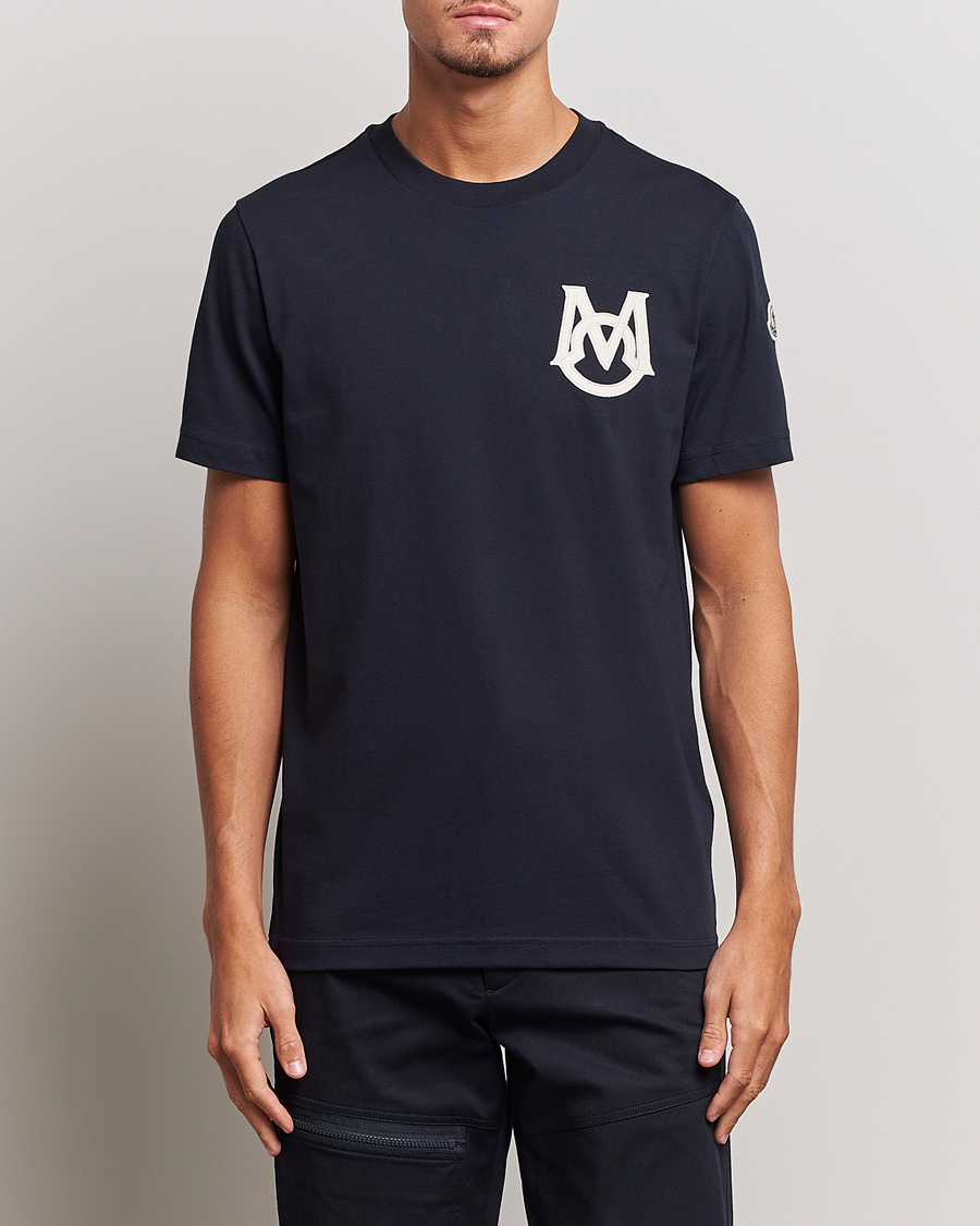 Herr | T-Shirts | Moncler | Embossed Logo T-Shirt Navy