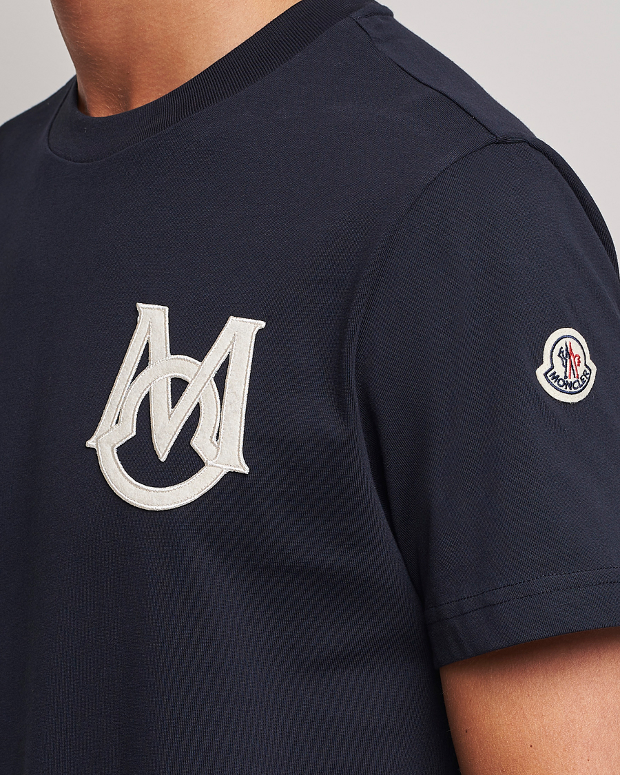 Herr | T-Shirts | Moncler | Embossed Logo T-Shirt Navy