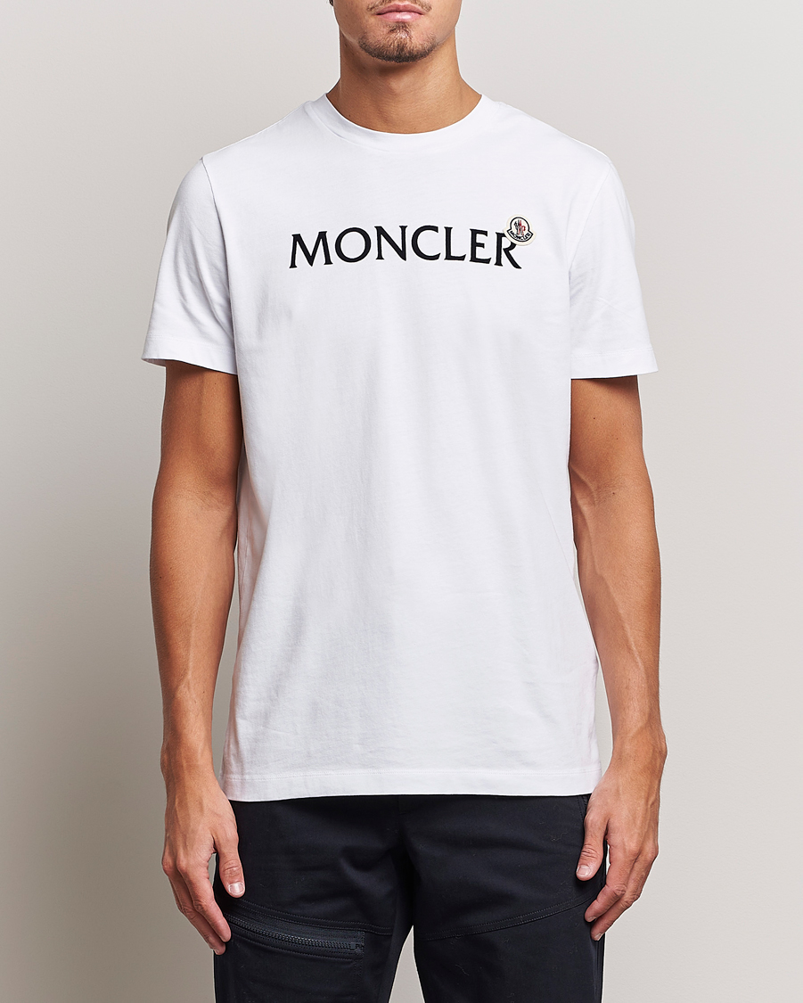 Herr | Kortärmade t-shirts | Moncler | Lettering Logo T-Shirt White