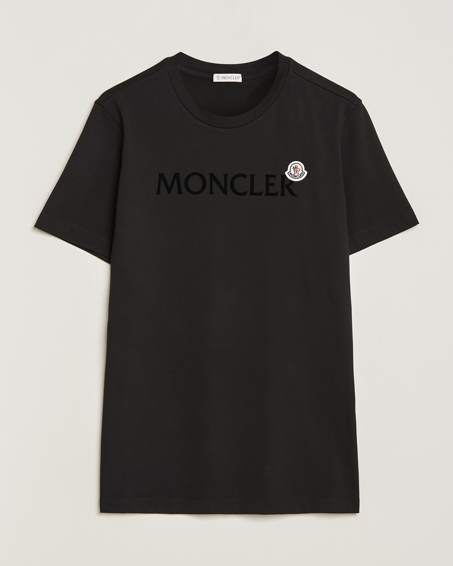 Herr | T-Shirts | Moncler | Lettering Logo T-Shirt Black