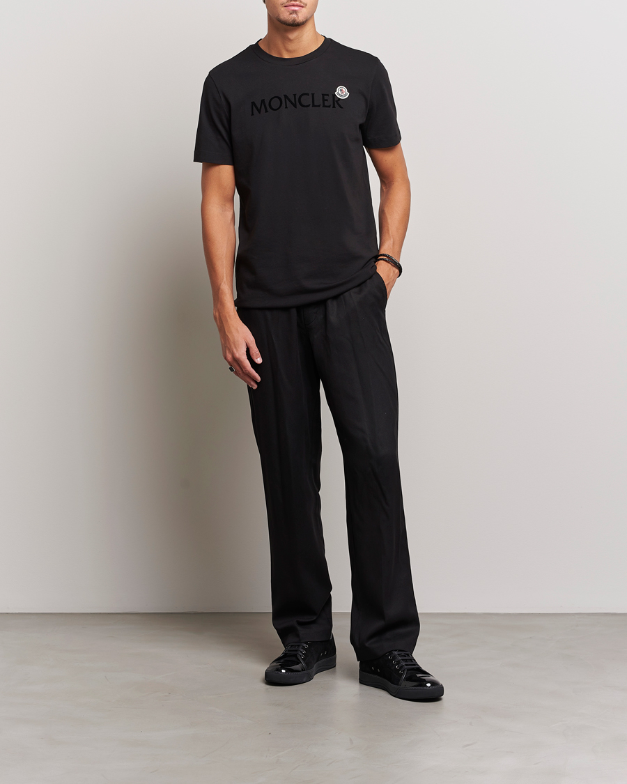 Herr | T-Shirts | Moncler | Lettering Logo T-Shirt Black