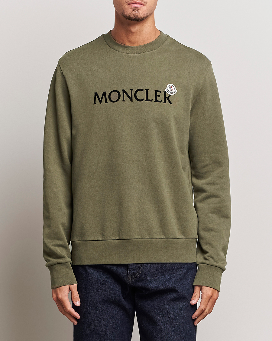 Moncler Lettering Logo Sweatshirt Olive