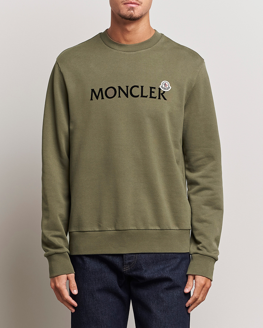 Herr | Sweatshirts | Moncler | Lettering Logo Sweatshirt Olive