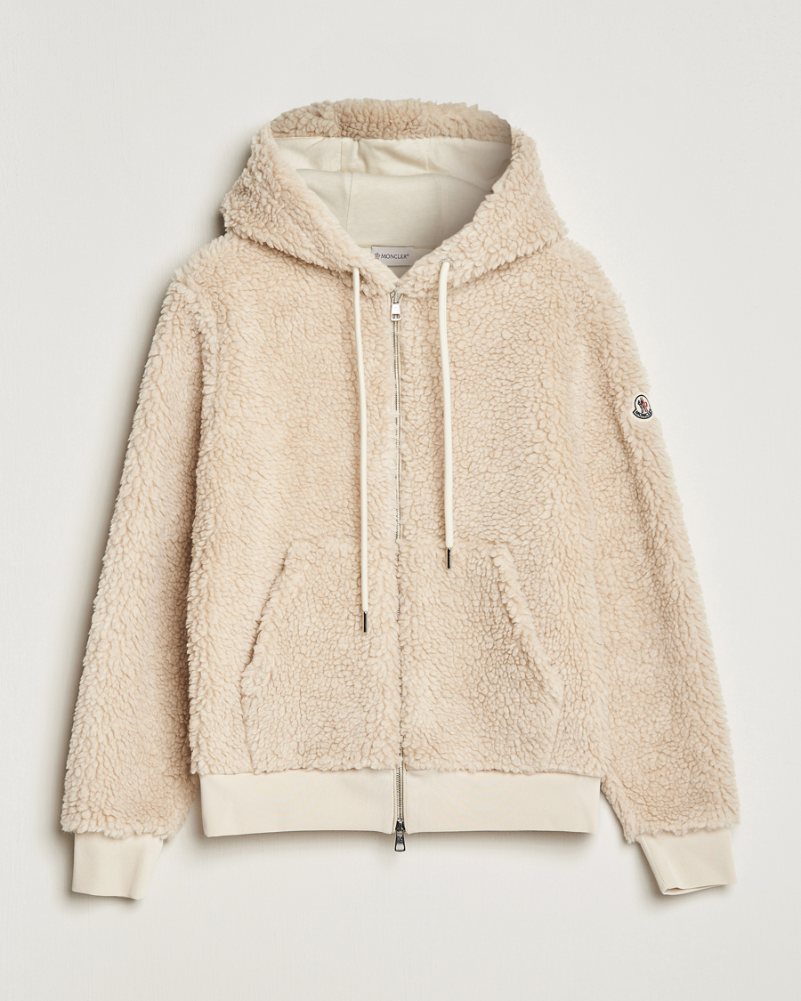 Herr | Tröjor | Moncler | Hooded Zip Cardigan Off White