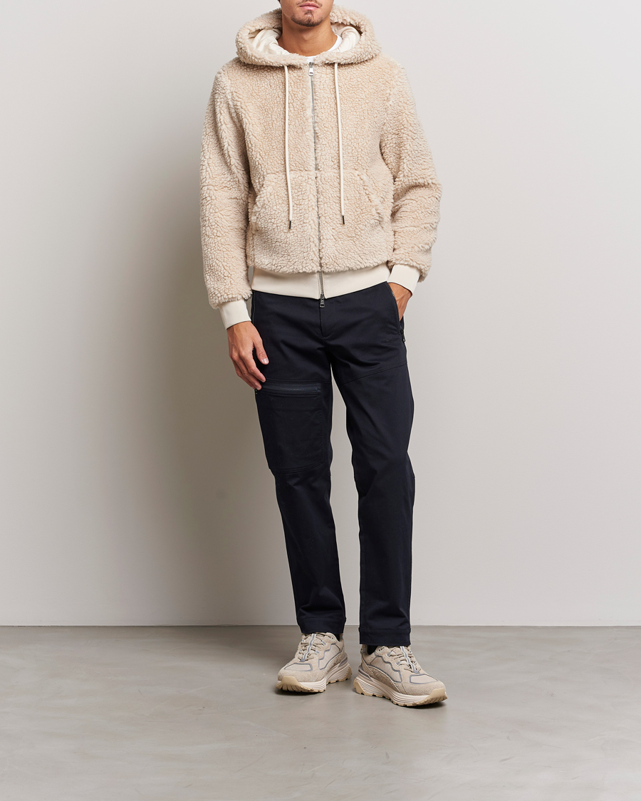 Herr | Tröjor | Moncler | Hooded Zip Cardigan Off White