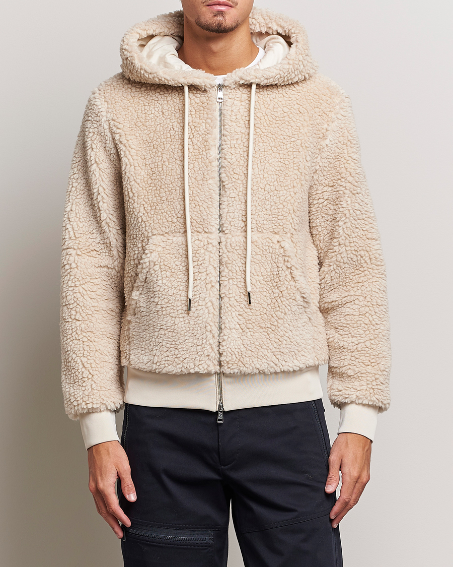 Herr | Full-zip | Moncler | Hooded Zip Cardigan Off White