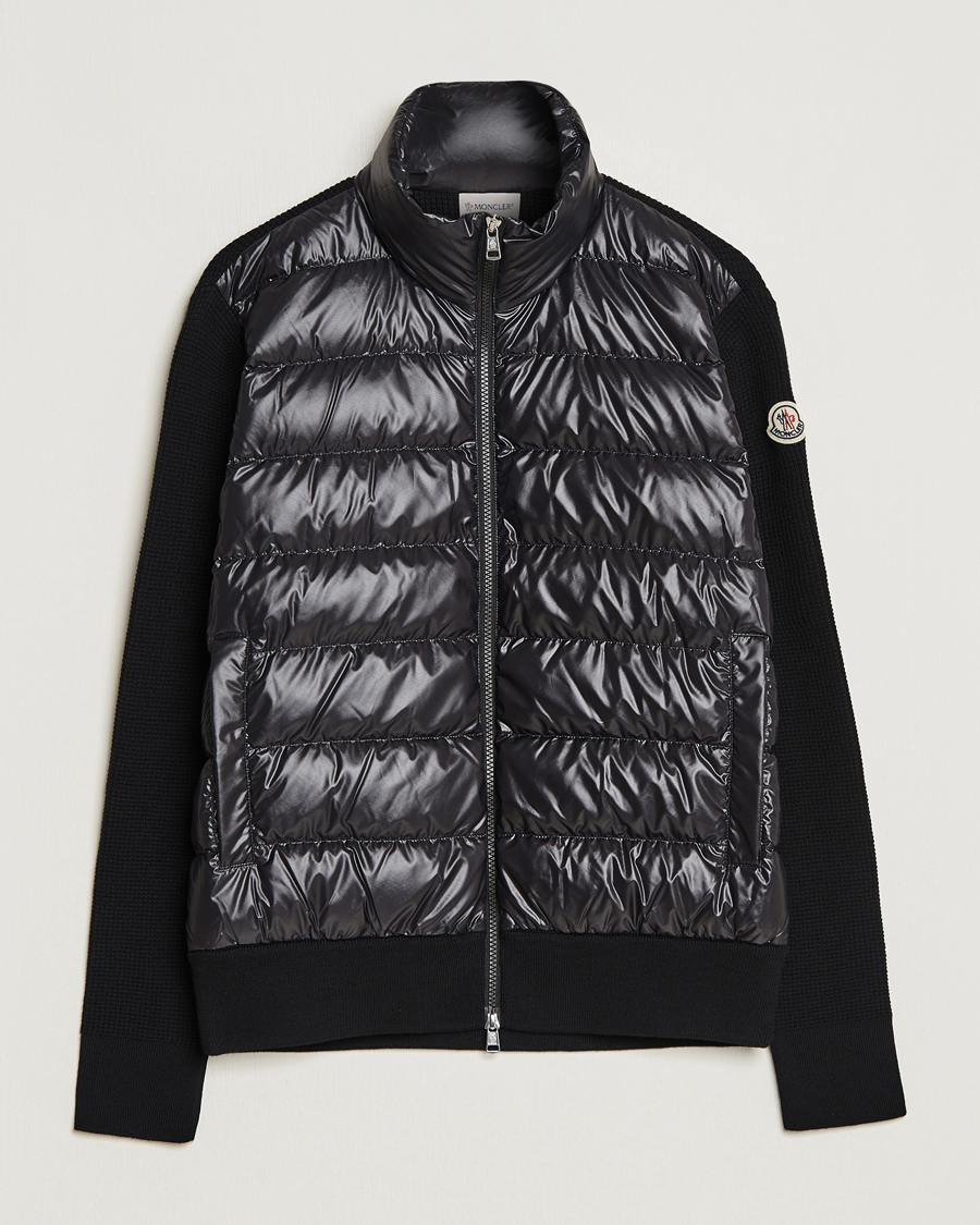 Herr | Tröjor | Moncler | Hybrid Zip Cardigan Black
