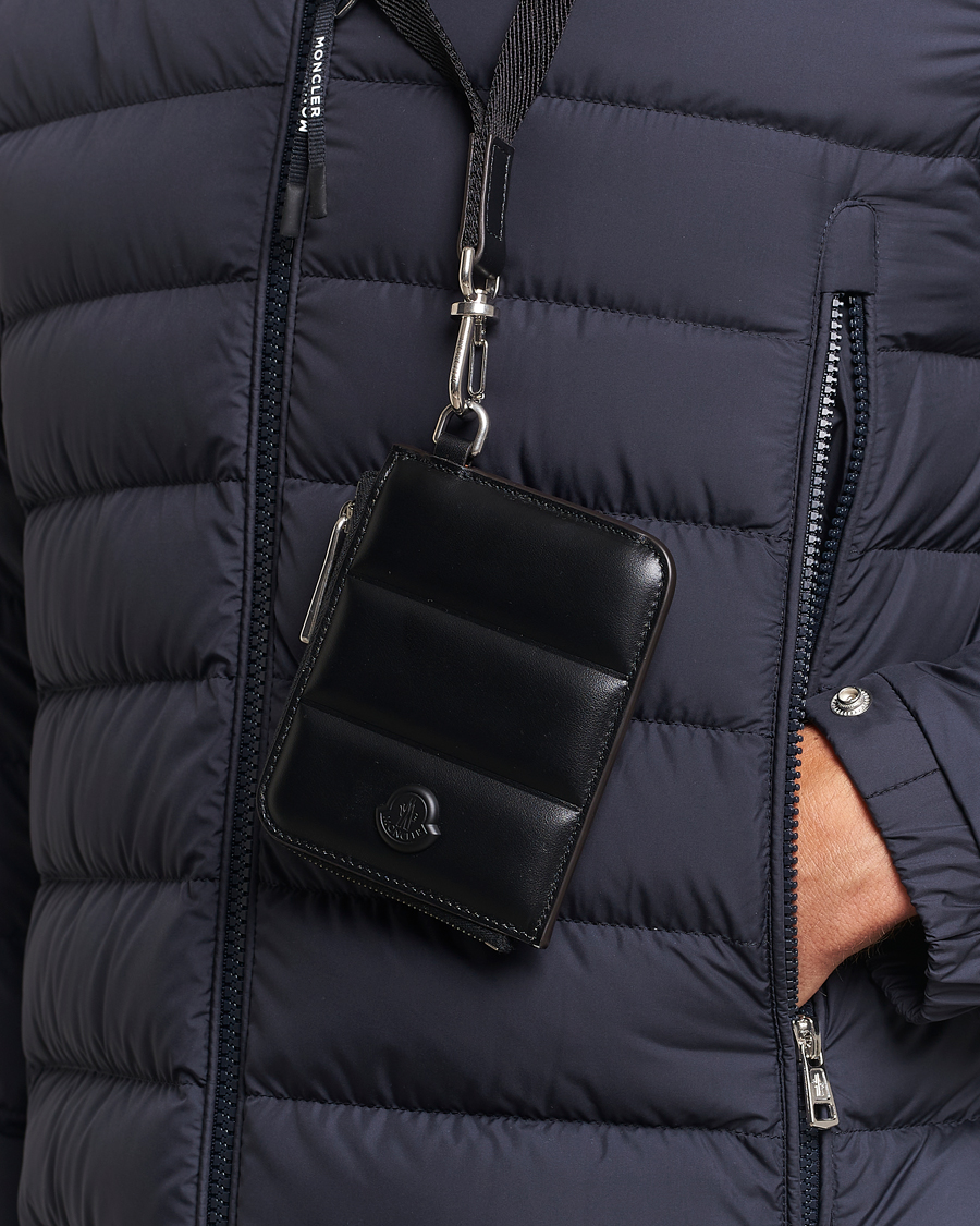Herr | Plånböcker | Moncler | Strap Leather Wallet Black